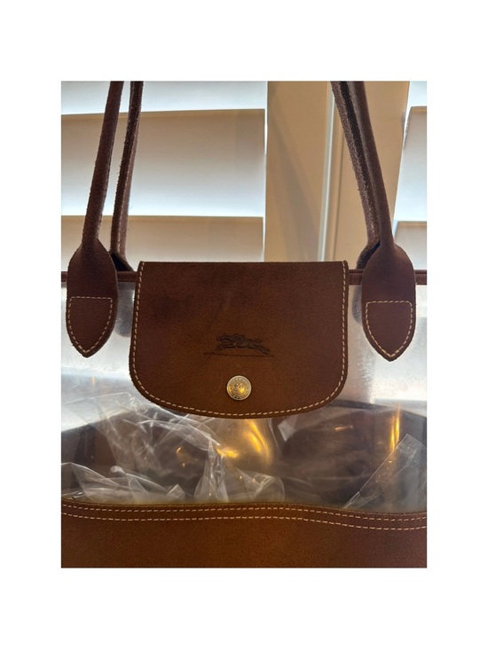 Longchamp Handbags - Longchamp Brown Tote with Clear Panel
